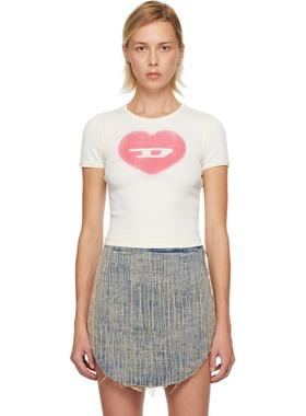 Diesel 女士 T恤 灰白色 T-Ele T 恤