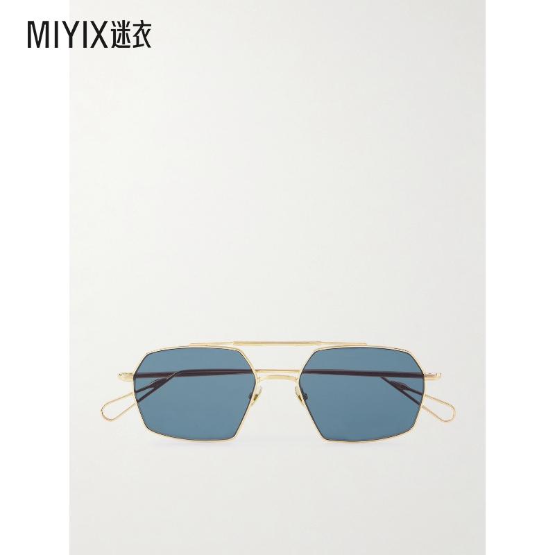 AHLEM 男款Haussmann 飞行员镀金太阳眼镜 迷衣时尚