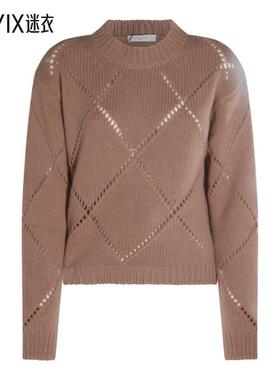 【秋季新品】Zanone 女款浅褐色羊毛针织衫 迷衣时尚