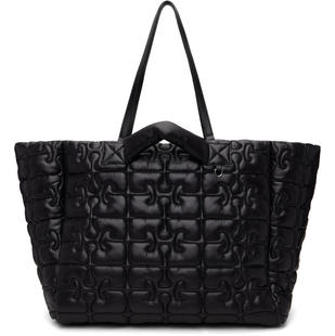 Ganni 甘尼 女士 托特包 黑色 Quilted Re-Tech XXL