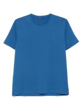 Finamore 1925 男士 SS25 T恤 NAPOLI and Polos 蓝色