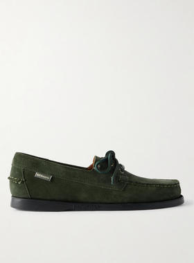 Sebago 男士 休闲皮鞋 Docksides Portland 皮革边绒面革船鞋