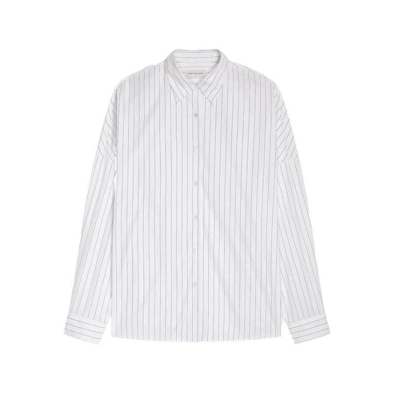 Dries Van Noten 女士 FW25 衬衫 条纹棉质衬衫