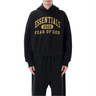 Essentials 男士 SS26 卫衣 Fear of God 基础款经典款黑色连帽衫