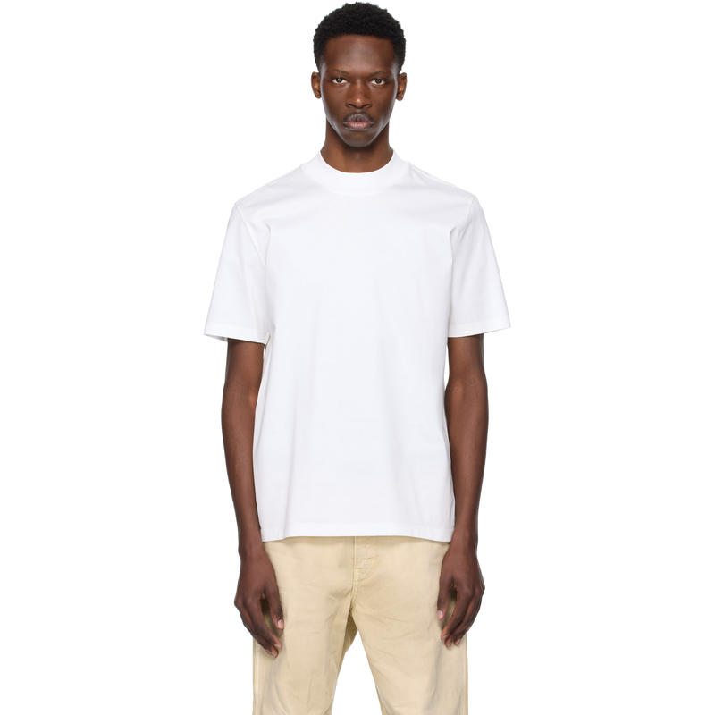 HUGO BOSS雨果博斯 男士 T恤 白色 Slim-Fit Stand Collar T 恤