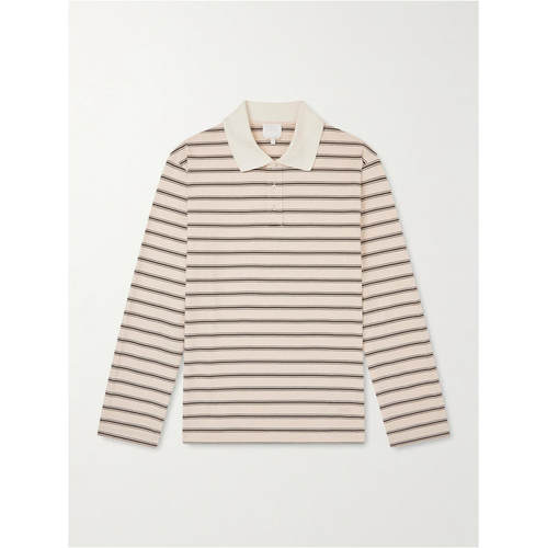 A.P.C. 男士 SS26 POLO衫 灰白色 Long-Sleeve Striped Polo 衫