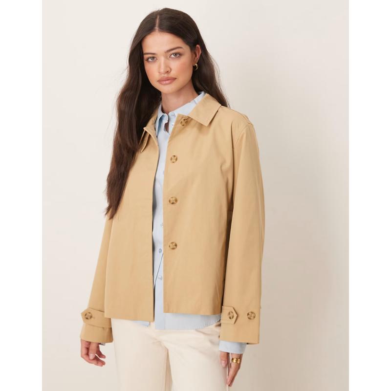 Gant 女士 夹克 短款风衣夹克(米黄色)