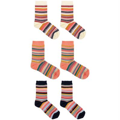 Paul Smith 保罗·史密斯 女士 袜子 3PACK CALZINI 标志条纹