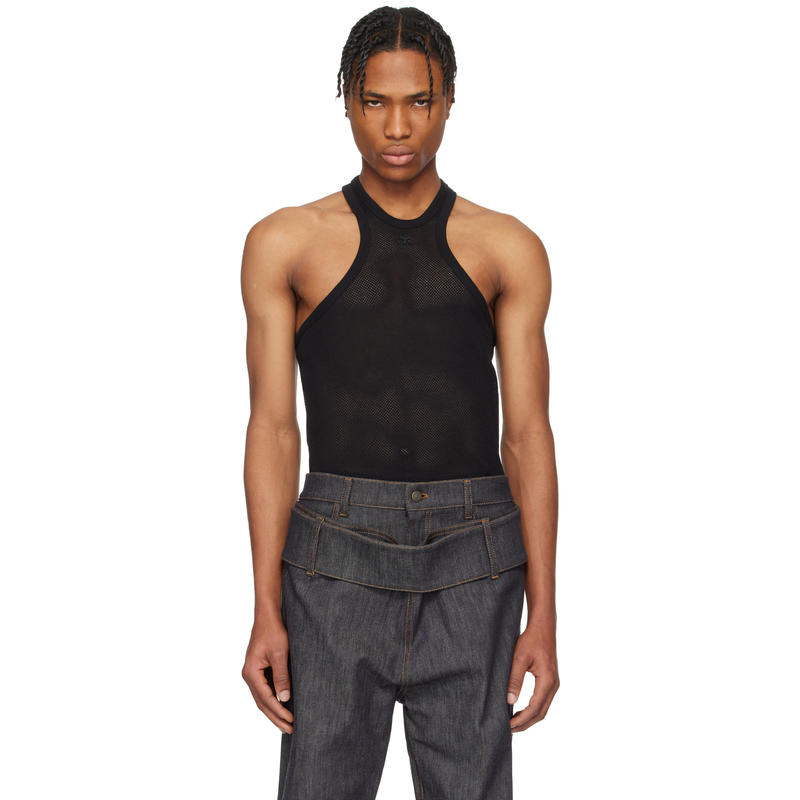 Courrèges 男士 背心 黑色 Scuba Mesh 背心