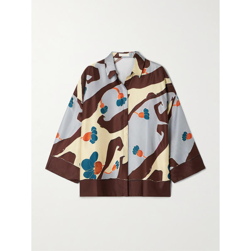 Faithfull the Brand 女士 衬衫 Karys 印花缎面衬衫