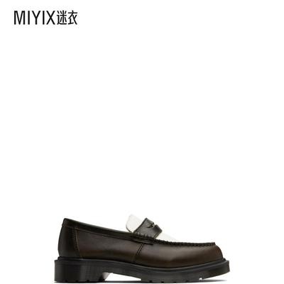 Dr. Martens马丁 男款棕色 & 白色 Penton Two-Tone Leather 乐福