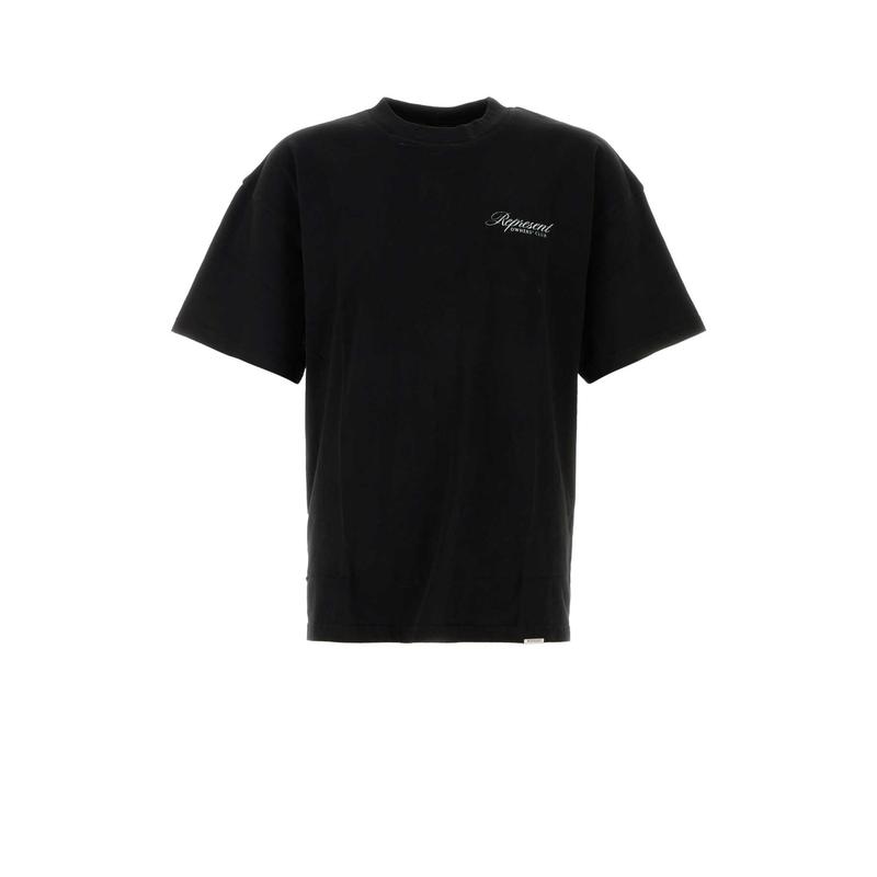Represent 男士 FW25 T恤 黑色棉质T恤