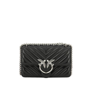 斜挎包 Pinko SS26 女士 黑色皮革 品高