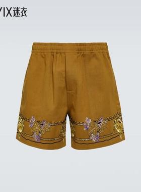 Bode 男款刺绣棉质短裤 迷衣时尚