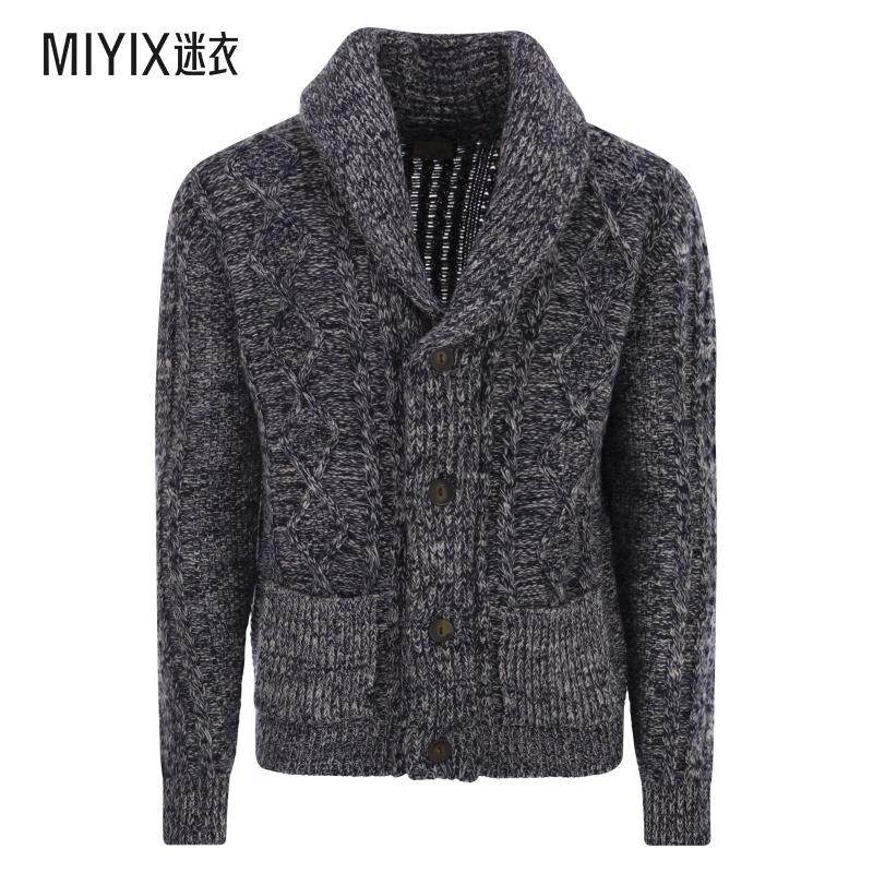 [秋冬新品]Rakkì wear 男款ARAN 连披肩领圈针织开衫 迷衣时尚