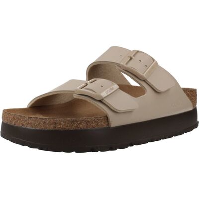 Birkenstock勃肯Papillio女士绒面革Arizona厚底双带凉拖鞋窄版