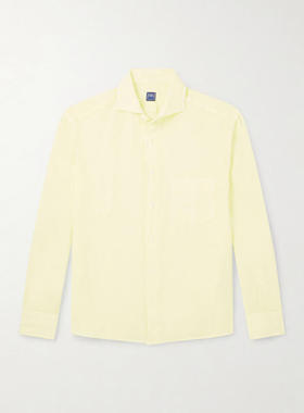 Fedeli 男士 SS26 衬衫 Phil 剪口领亚麻衬衫