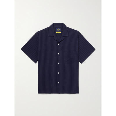 PORTUGUESE FLANNEL 男士 衬衫 Mondego 可拆卸领织纹棉质衬衫