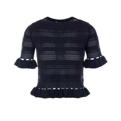 TWINSET 女士 SS26 毛衣 双人套荷叶边套头衫