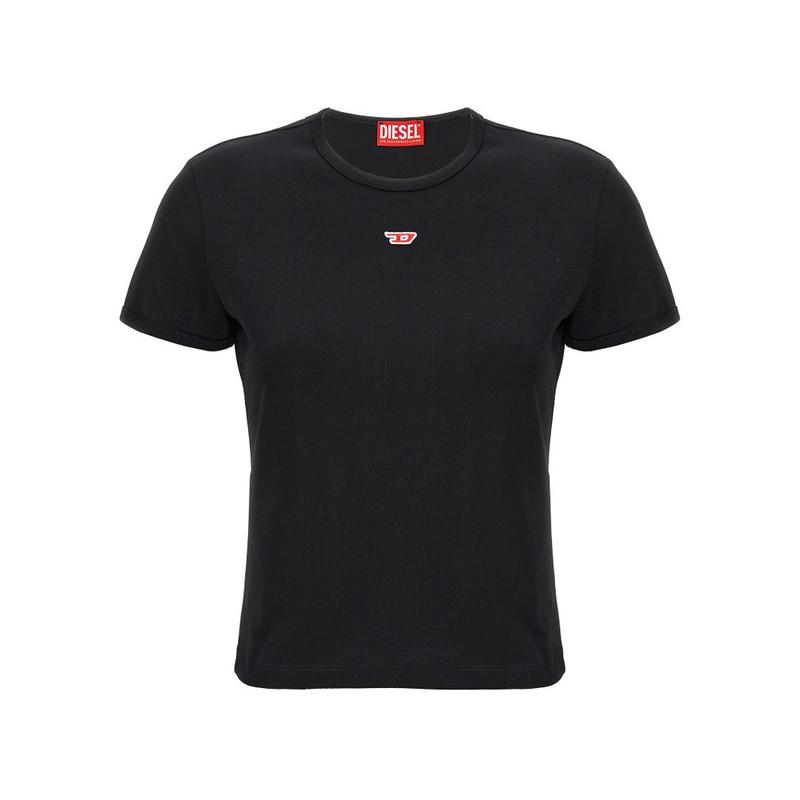 Diesel 女士 SS26 T恤 T-Uncutie-Long-D 刺繡 D 貼片 T 卹