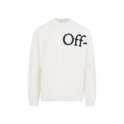 Off-White 男士 FW26 上衣 BOOKISH SHARED 奶油色针织圆领针织衫