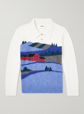 Corridor 男士 SS26 POLO衫 Hart 提花针织羊驼毛混纺Polo毛衣