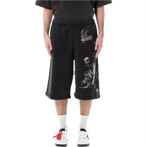 Off-White 男士 SS25 短裤 黑色 Matthew Over 运动