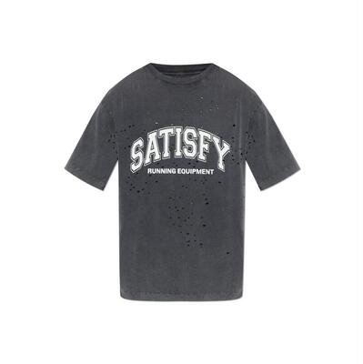 Satisfy 男士 SS26 T恤 满足 Mothtech 做旧 Logo T 恤