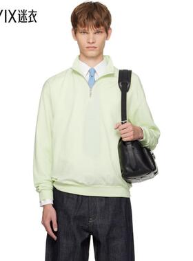 Auralee 男款绿色 Light Wool Sweat Half Zip 套头衫 迷衣时尚