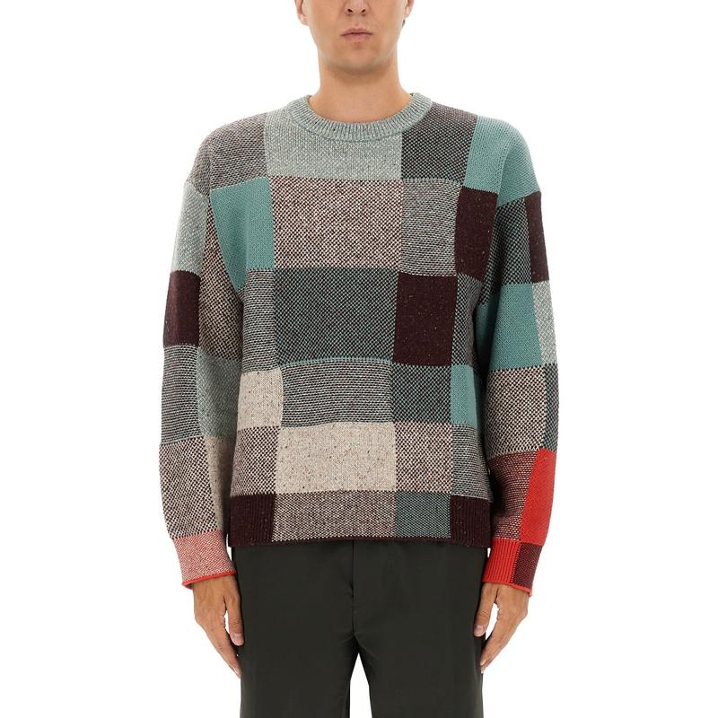 PS Paul Smith 男士 FW25 毛衣 拼布编织毛衣