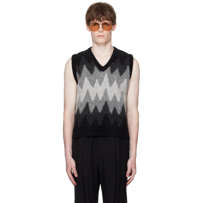 Ernest W. Baker 男士 上衣 黑色  灰色 Degrade Jacquard 马甲