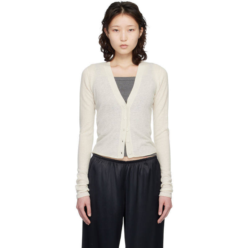 SKIMS 女士 开衫 灰白色 Featherweight Cashmere图片