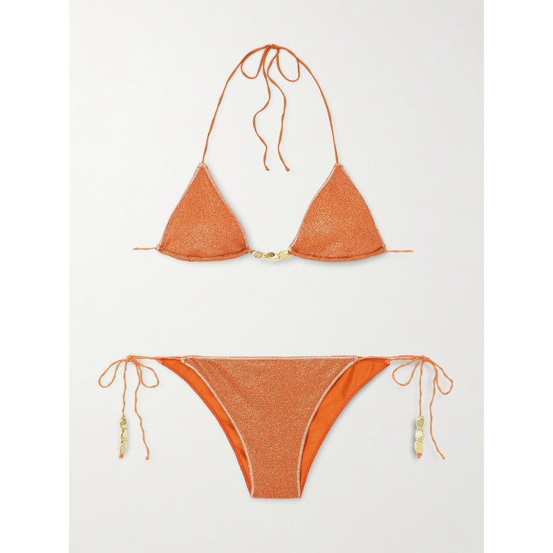 Oséree Swimwear 女士 比基尼 Lumière 光面精饰金属感比基尼