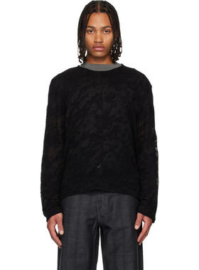 Our Legacy 男士 毛衣 黑色 Double Lock U Neck