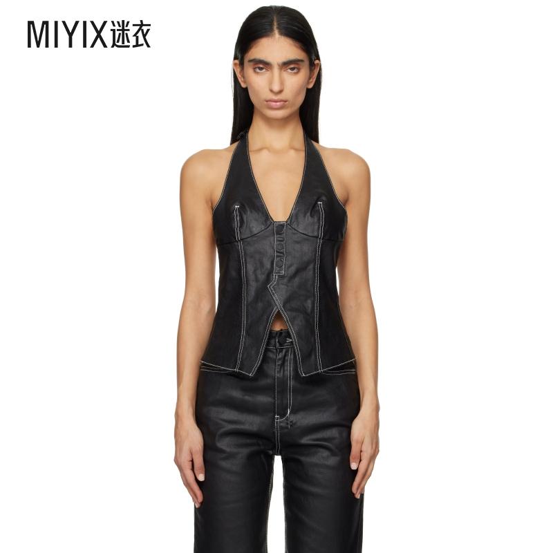 Ksubi 女士黑色 Valentina Halter Slicker 上装