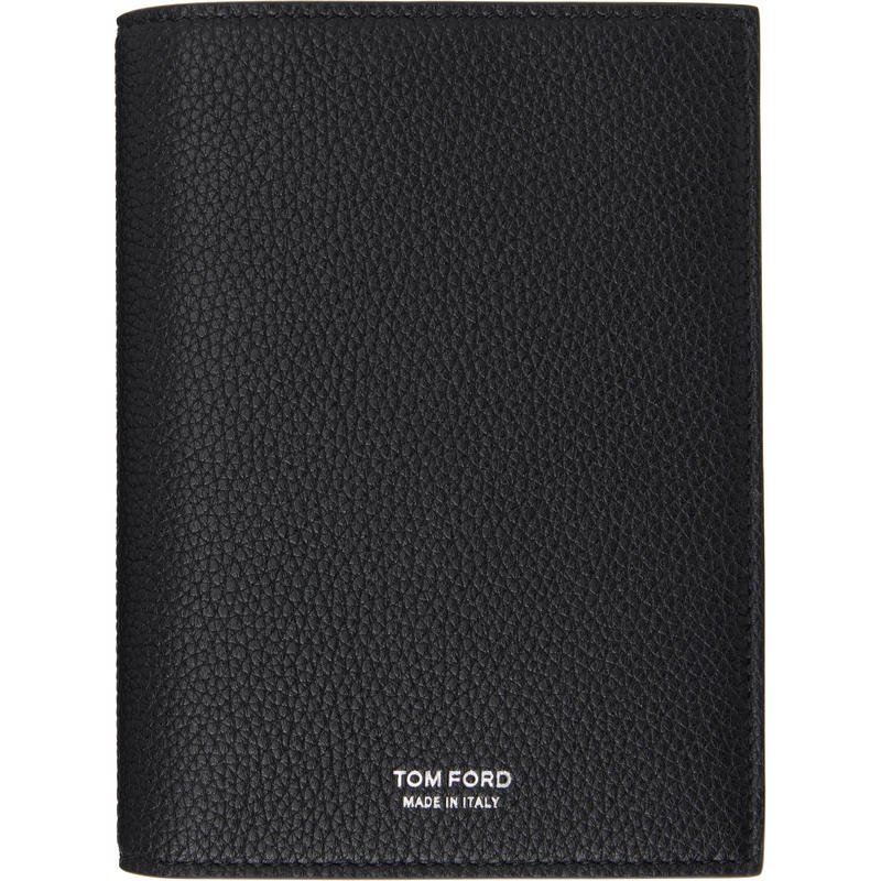 Tom Ford 男士 包袋配件 黑色 Soft Grain Leather T Line 护照套