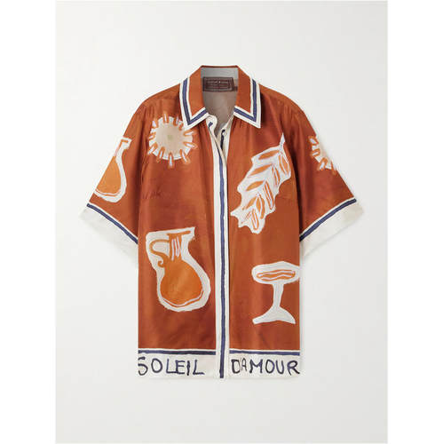 Alémais 女士 SS26 衬衫 Soleil D'Amour 印花斜纹丝绸