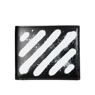 卡包 Off FW25 男士 标志印花双折钱包 White