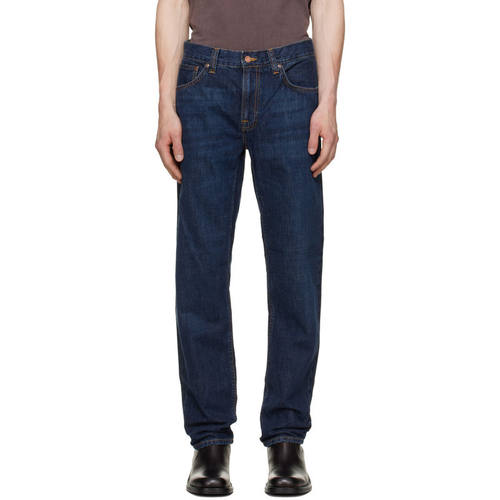 Nudie Jeans 男士 牛仔长裤 海军蓝 Gritty Jackson 牛仔裤