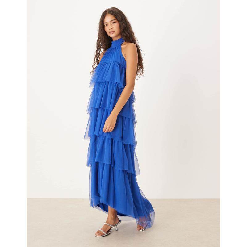 Lace  Beads 女士 中长连衣裙