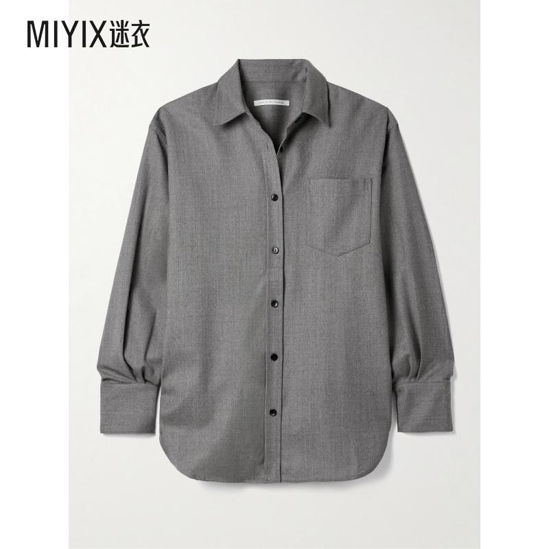 [秋冬新品]Maria McManus 女款羊毛混纺法兰绒衬衫 迷衣时尚