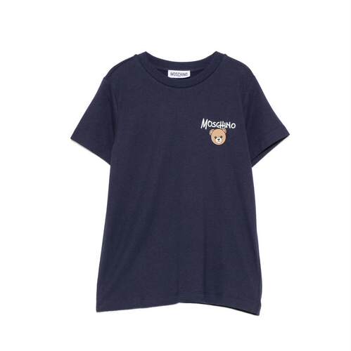 Moschino 莫斯奇诺 男童 上衣 Moschino and Polos T恤海军蓝童装
