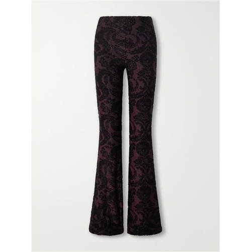 Etro 艾绰 女士 FW26 长裤 chenille-trimmed 佩斯利提花针织喇叭