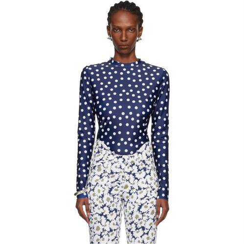Jean Paul Gaultier 高缇耶 女士 T恤 海军蓝 The Polka-Dot