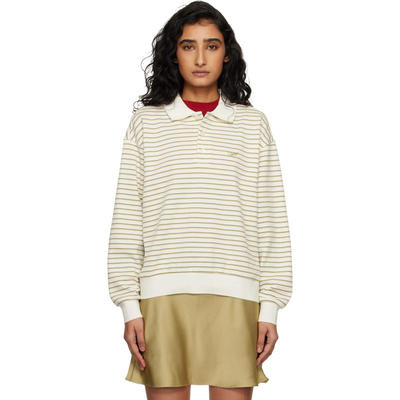 Dunst 女士 POLO衫 灰白色 Striped Logo Collared Polo 衫