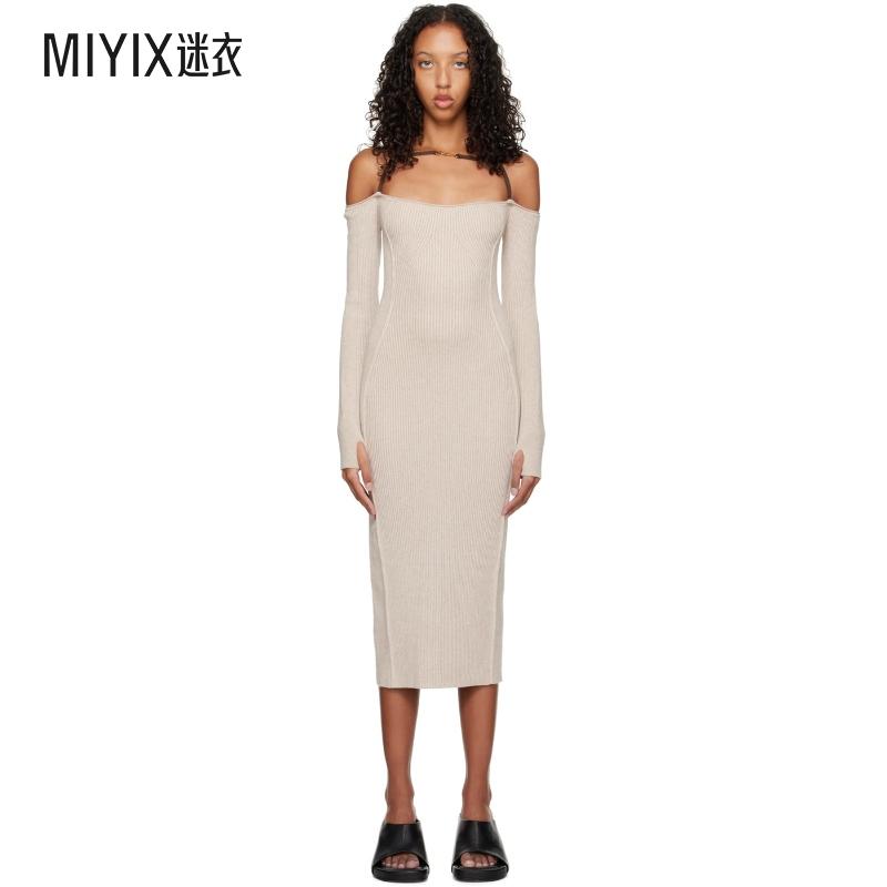 Jacquemus 女士 米色 Le Papier 系列 La Robe Sierra 连衣裙