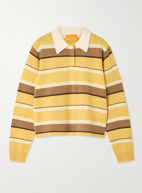 Guest In Residence 女士 SS26 毛衣 短款条纹羊绒Polo毛衣