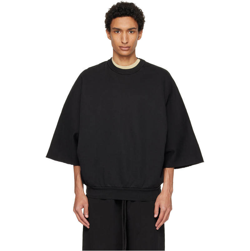 Fear Of God 男士 卫衣 黑色 Cut Sleeve 套头衫