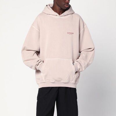 Represent 男士 FW25 卫衣 MAUVE 造旧宽松款连帽运动衫