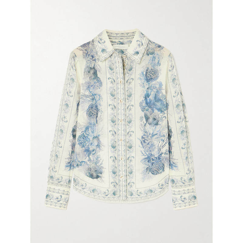 Zimmermann 女士 SS26 衬衫 WANDERLUST 衬衫,女装/女士精品,真丝上装,淘宝优惠券,粉丝福利购,淘宝优惠卷